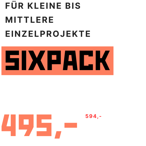 Sixpack 495 € Sixpack 495 €
